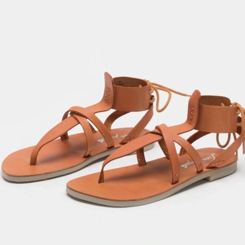 Free People Vacation Day Wrap Brown Boho Sandals - Picture 4 of 4